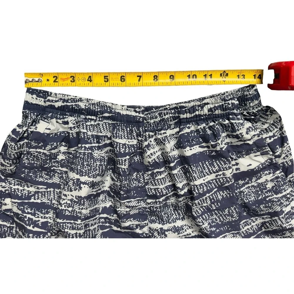 Nike Penn State Nittany Lions AOP Woven Shorts Men Navy White Swim Trunks Size L